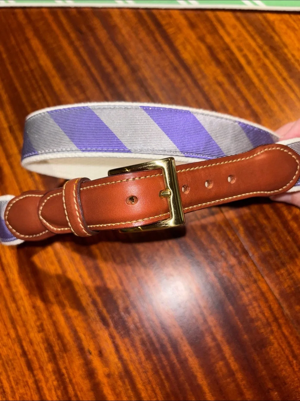 Collared Greens brown leather